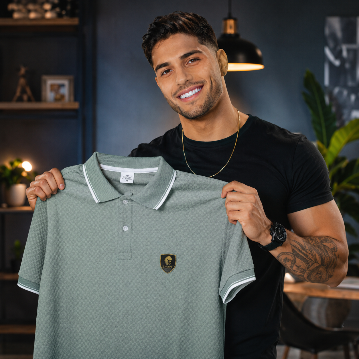 Polo Texturizado - Elegancia premium sin pagar precio de lujo