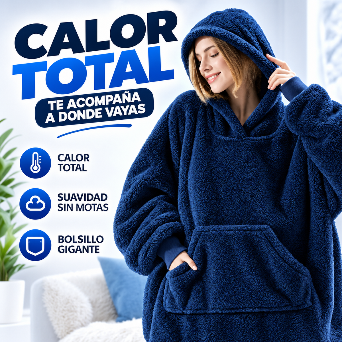 Maxibuzo Térmico Manta con Bolsillo - La cobija que se mueve contigo