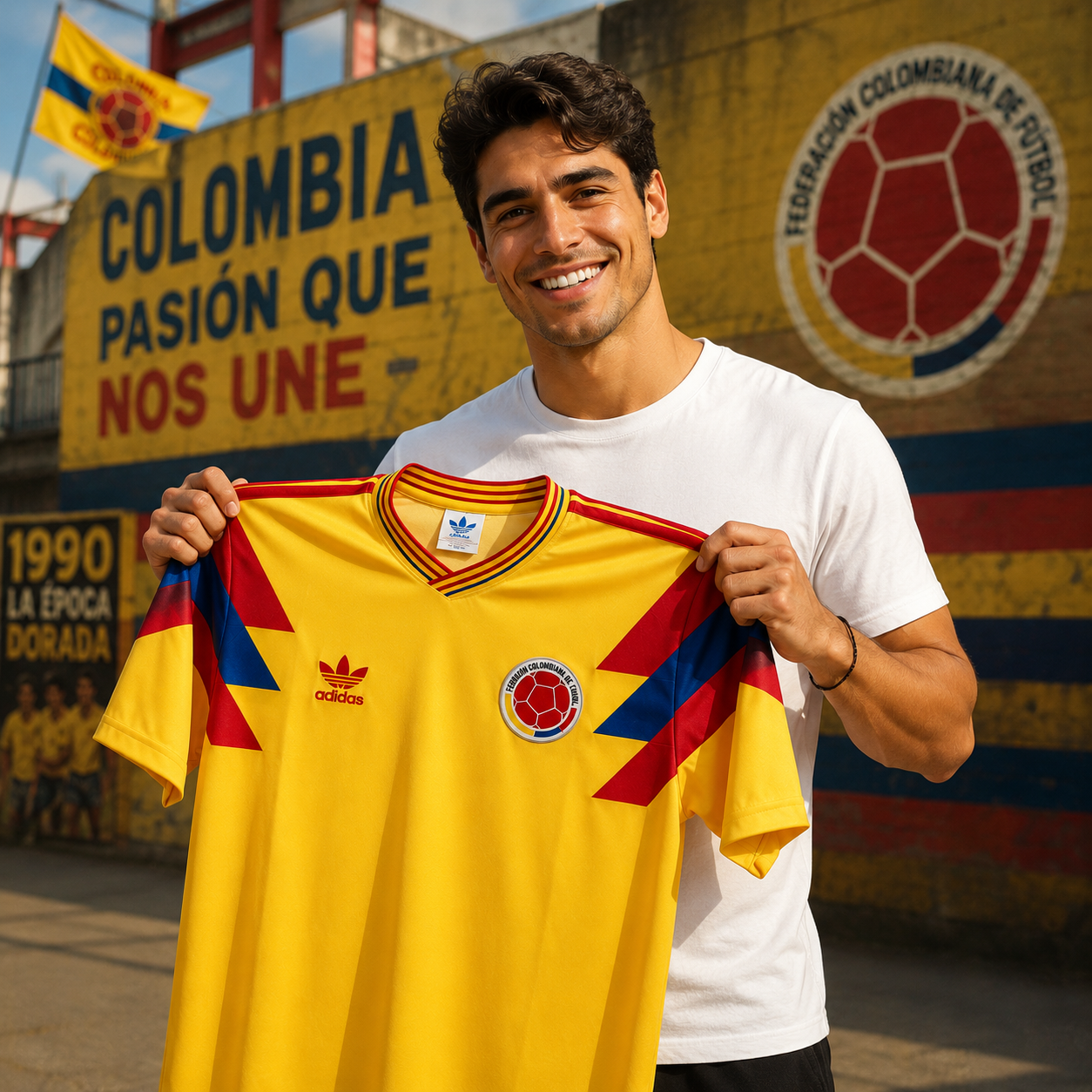 Camiseta Colombia Pibe Retro 1990™ – Orgullo colombiano que trasciende generaciones