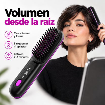 Cepillo Alisador Inalámbrico - Volumen y forma para tu cabello