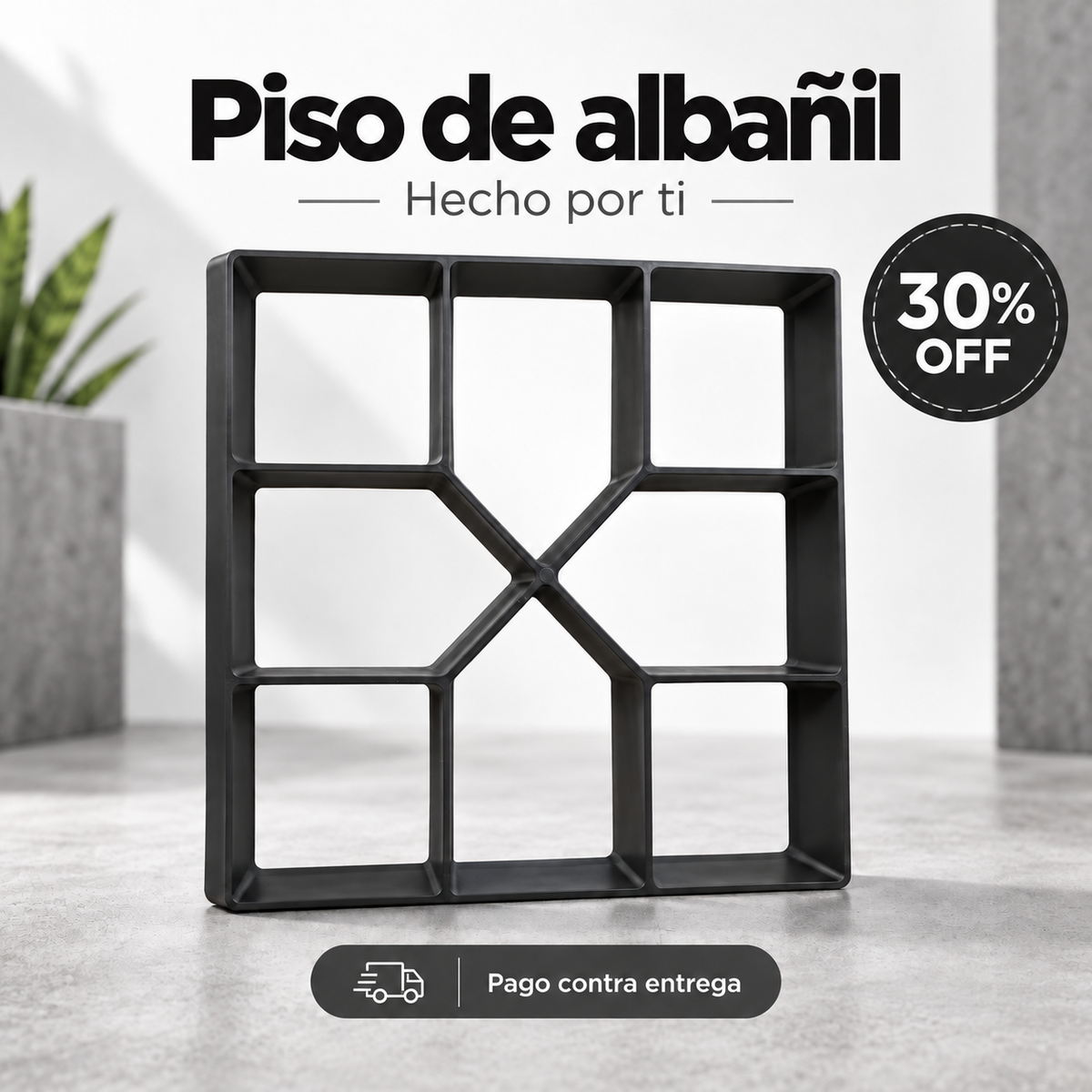 Molde Para Piso Decorativo - Convierte tu cemento en arte tú mismo