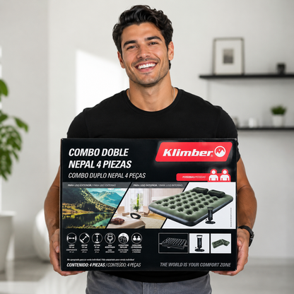 Klimber Comfort Doble - Tu cama cómoda, estés donde estés