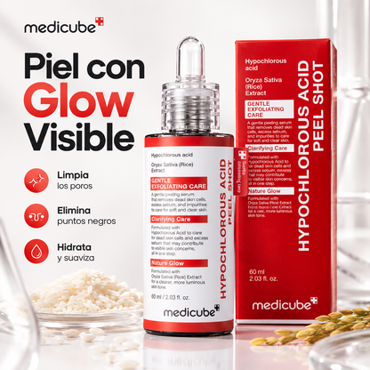 Hypochlorous Acid Peel Shot - Extracto de arroz para un glow radiante