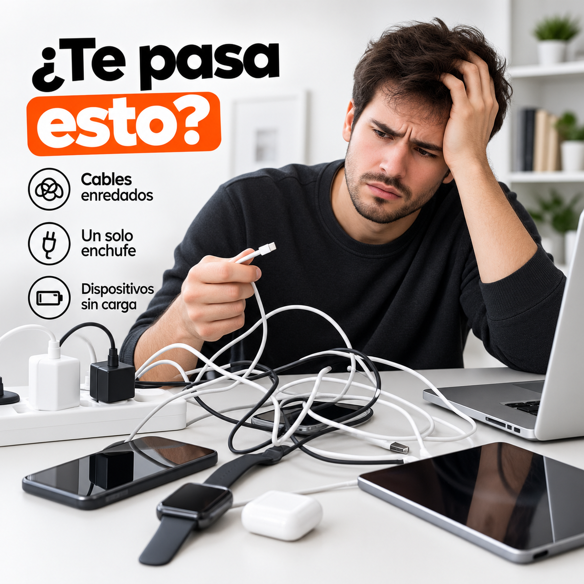Cargador Multifuncional - Adiós al caos de cables
