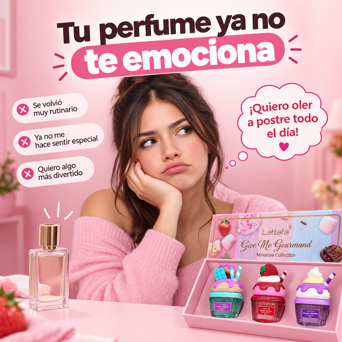 Kit X3 Mini Postres Lattafa - Elige tu antojo, huele delicioso