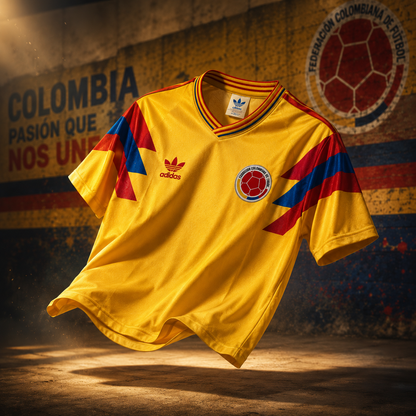 Camiseta Colombia Pibe Retro 1990™ – Orgullo colombiano que trasciende generaciones