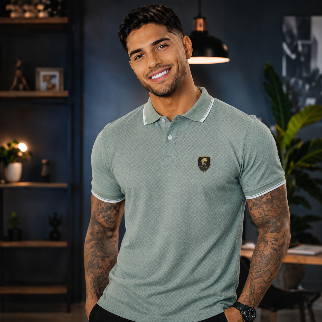 Polo Texturizado - Elegancia premium sin pagar precio de lujo