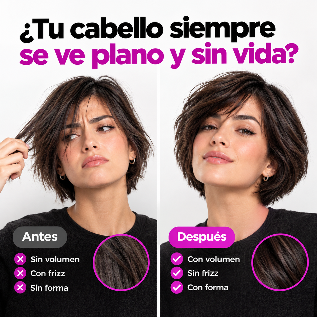 Cepillo Alisador Inalámbrico - Volumen y forma para tu cabello