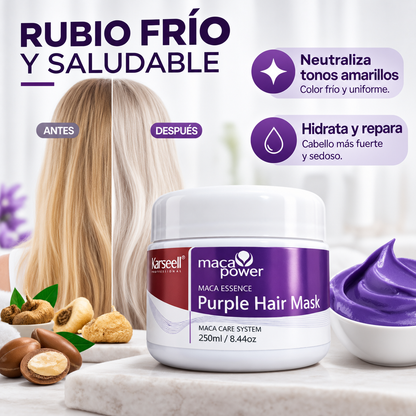 Karseell Purple Hair Mask - Rubio frío sin resecar tu cabello