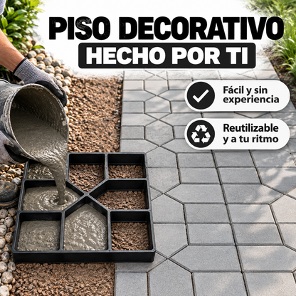 Molde Para Piso Decorativo - Convierte tu cemento en arte tú mismo