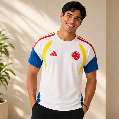 Camiseta Colombia Blanca De Entrenamiento™ – Orgullo colombiano en cada partido