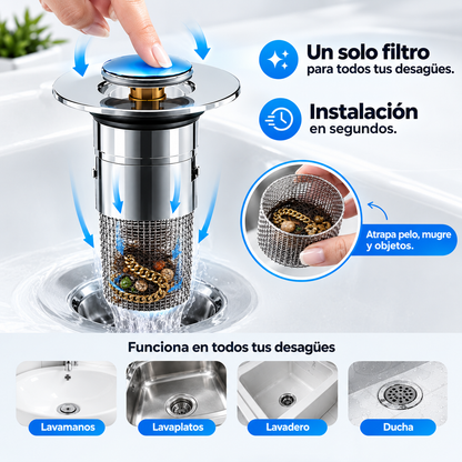 Kit x2 Tapón Filtro DuoClean Pro - ¿Otra vez el sifón tapado?