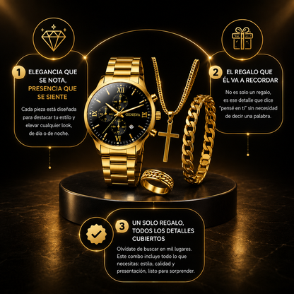 Luxury Set Gold - Regalo que combina elegancia y presencia