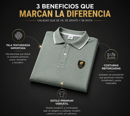 Polo Texturizado - Elegancia premium sin pagar precio de lujo