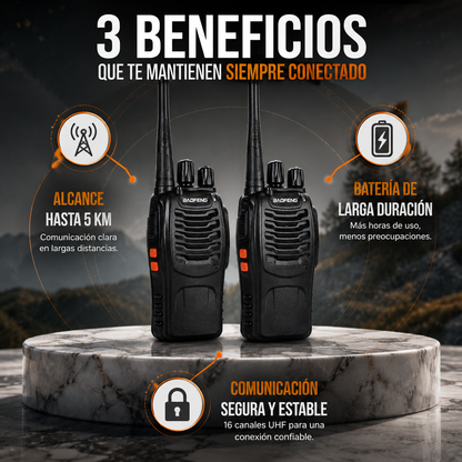 Radio Baofeng Guardian - Comunicación instantánea sin depender del celular