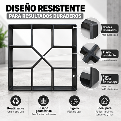 Molde Para Piso Decorativo - Convierte tu cemento en arte tú mismo
