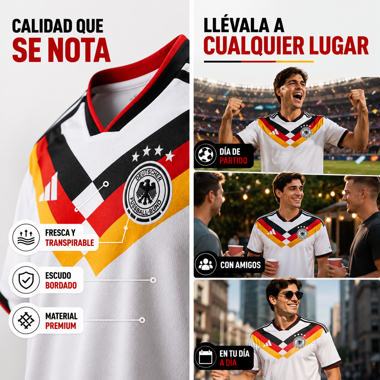Camiseta Alemania Fan Jersey - Demuestra tu pasión