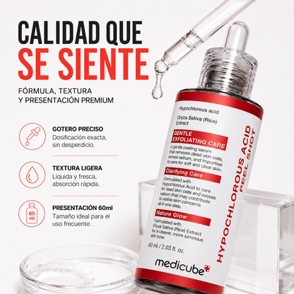 Hypochlorous Acid Peel Shot - Extracto de arroz para un glow radiante