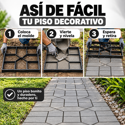 Molde Para Piso Decorativo - Convierte tu cemento en arte tú mismo