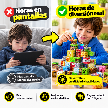 Cubomundo Minecraft Magnético - Menos pantallas, más imaginación real