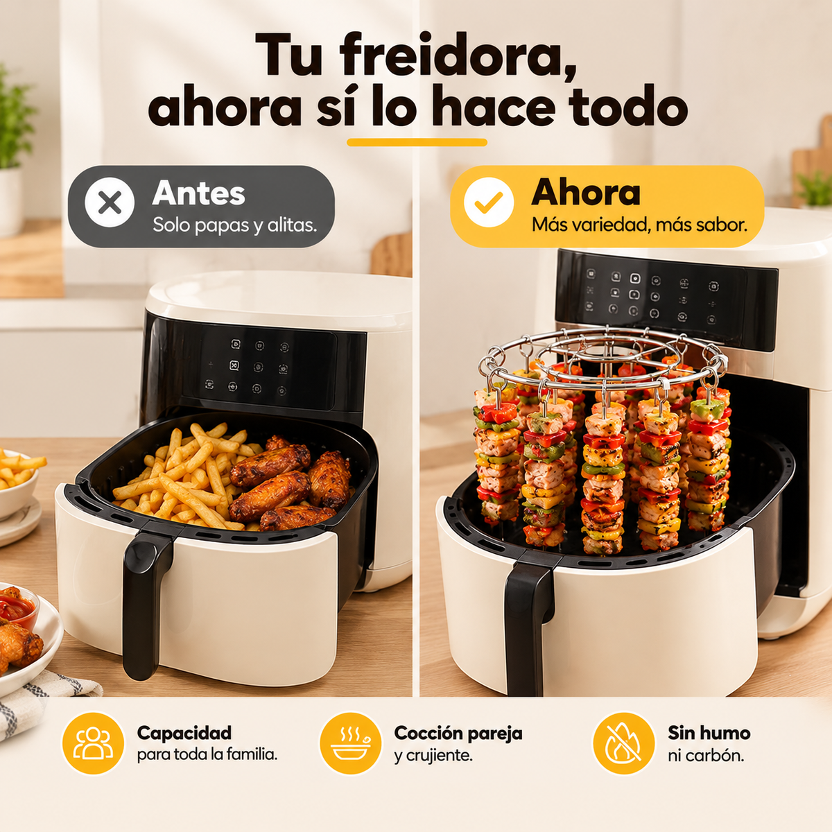 AIRGRILL - Tu freidora, ahora con sabor a asadero