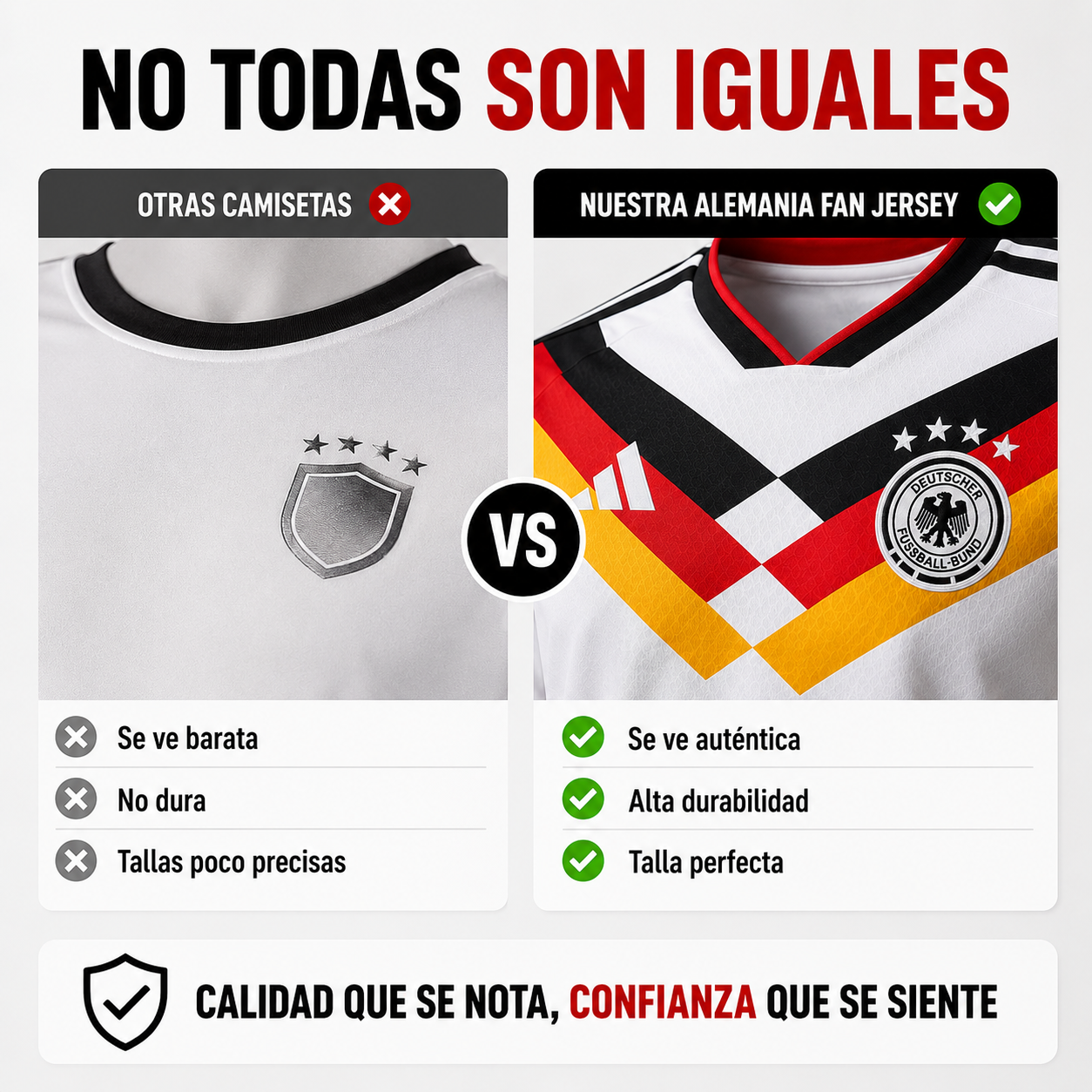 Camiseta Alemania Fan Jersey - Demuestra tu pasión