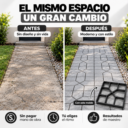 Molde Para Piso Decorativo - Convierte tu cemento en arte tú mismo