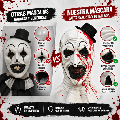 Máscara Art The Clown Terrifier - Terror garantizado