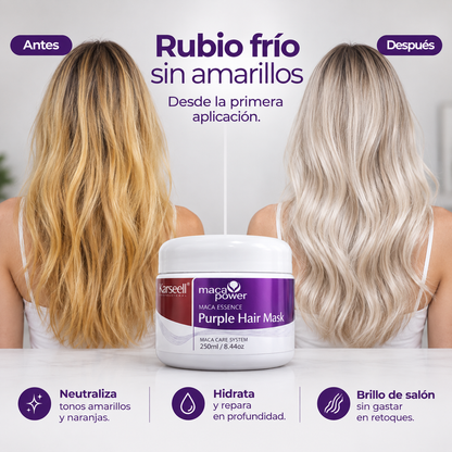 Karseell Purple Hair Mask - Rubio frío sin resecar tu cabello