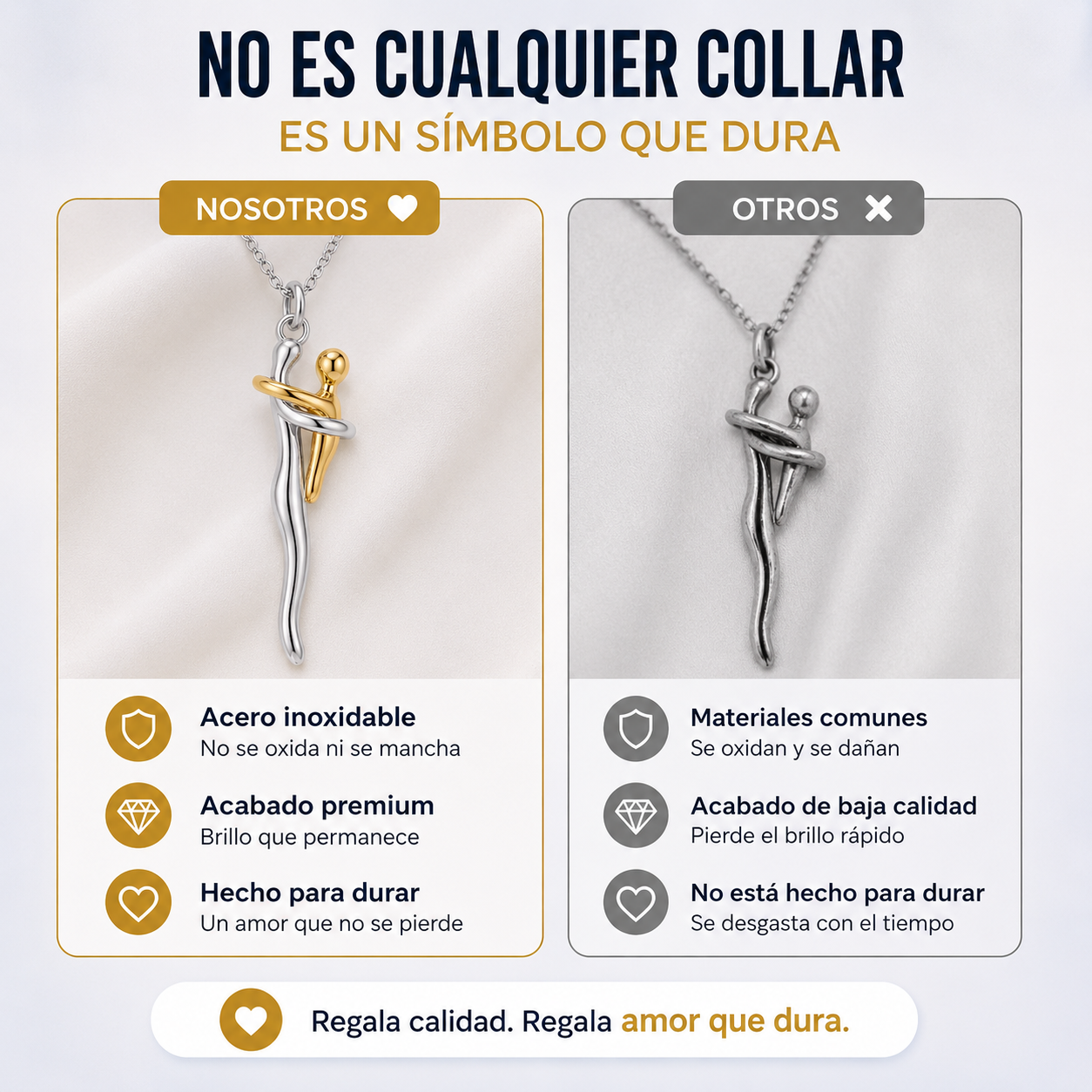 Collar Madre E Hijo - Un abrazo que tu madre siempre llevará