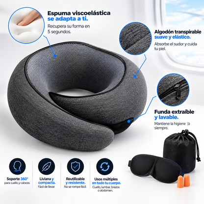 Kit Viajero 4 En 1 - Duerme cómodo en cualquier viaje