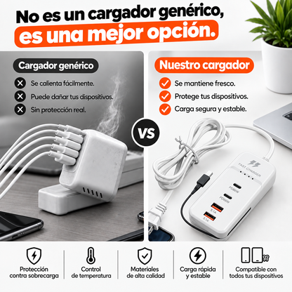Cargador Multifuncional - Adiós al caos de cables