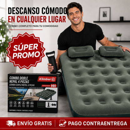 Klimber Comfort Doble - Tu cama cómoda, estés donde estés