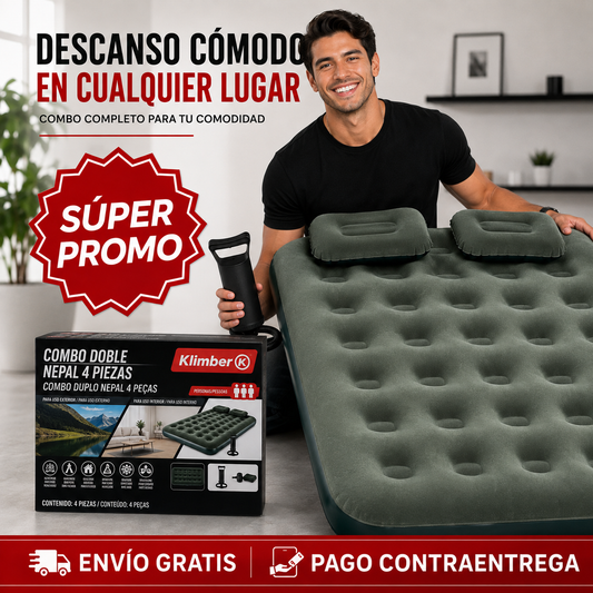 Klimber Comfort Doble - Tu cama cómoda, estés donde estés