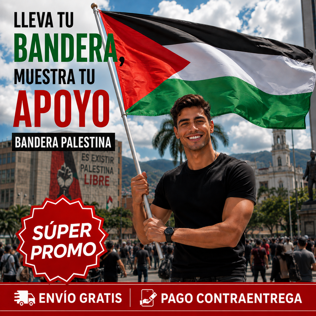 Bandera de Palestina - Tu voz de solidaridad