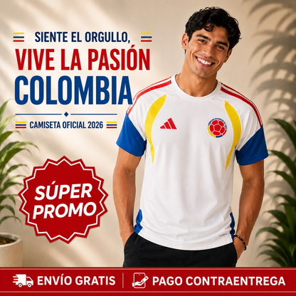 Camiseta Colombia Blanca De Entrenamiento™ – Orgullo colombiano en cada partido
