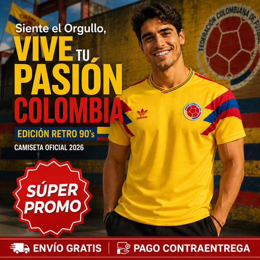 Camiseta Colombia Pibe Retro 1990™ – Orgullo colombiano que trasciende generaciones