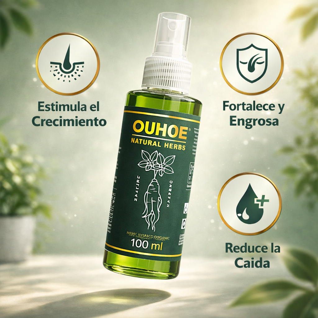 Oferta Especial 2x1: OUHOE™ - Fortalece Raíces y Reduce la Caída del Cabello